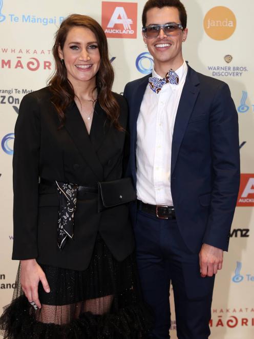 Bree Tomasel and Cam Mansel at the New Zealand Television Awards last night. Photo: Getty Images