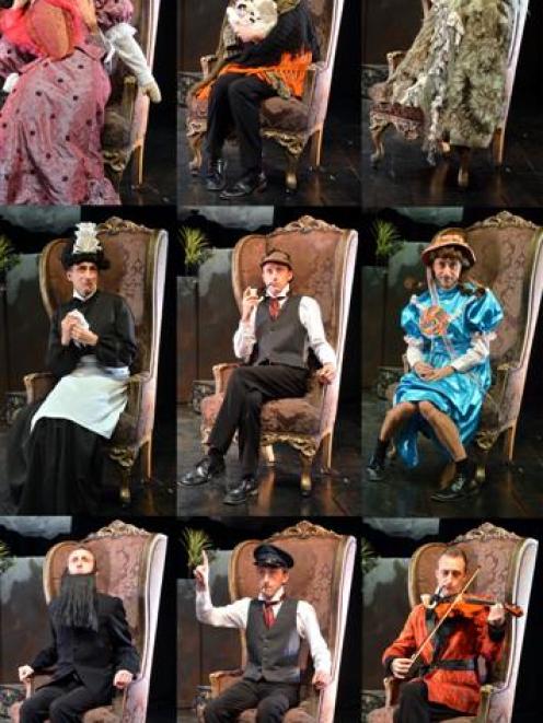 Actor Nick Dunbar displays some of the 72 costumes in the 100-minute show The Hound of the Baskervilles at the Fortune Theatre. PHOTOS: STEPHEN JAQUIERY Actor Nick Dunbar displays some of the 72 costumes in the 100-minute show The Hound of the Baskervilles at the Fortune Theatre. PHOTOS: STEPHEN JAQUIERY