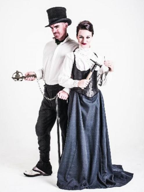 Christchurch-based performers Lizzie Tollemache and David Ladderman as Mr and Mrs Alexander. PHOTO: SUPPLIED