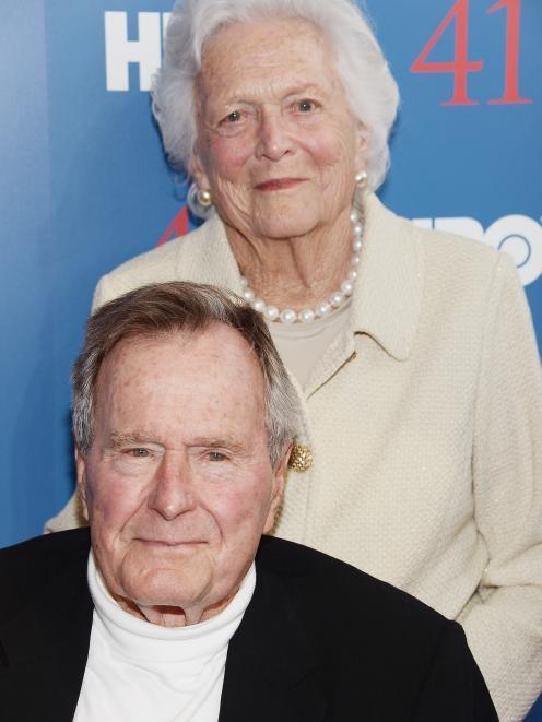 George H.W. Bush with wife Barbara. Photo: Getty Images