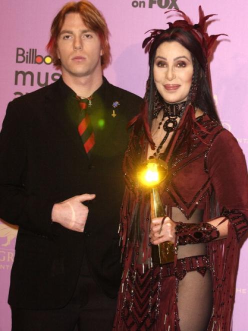 Elijah Blue and his mother, Cher, during the 2002 Billboard Music Awards. Photo: Getty Images