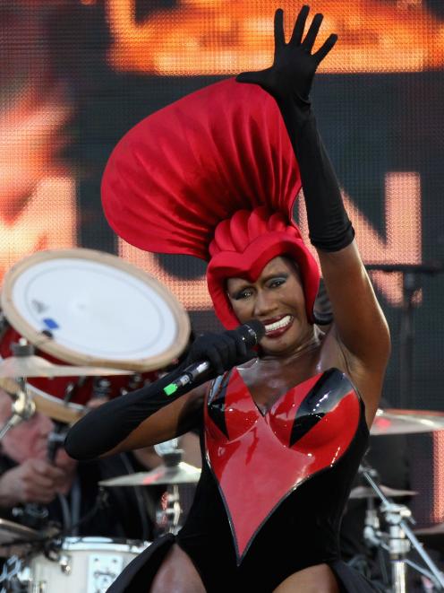 Grace Jones performing at the Queen's Diamond Jubilee concert at Buckingham Palace in 2012. Photo: Getty Images 