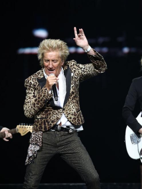 Sir Rod Stewart performing in Sydney late last month. Photo: Getty Images 
