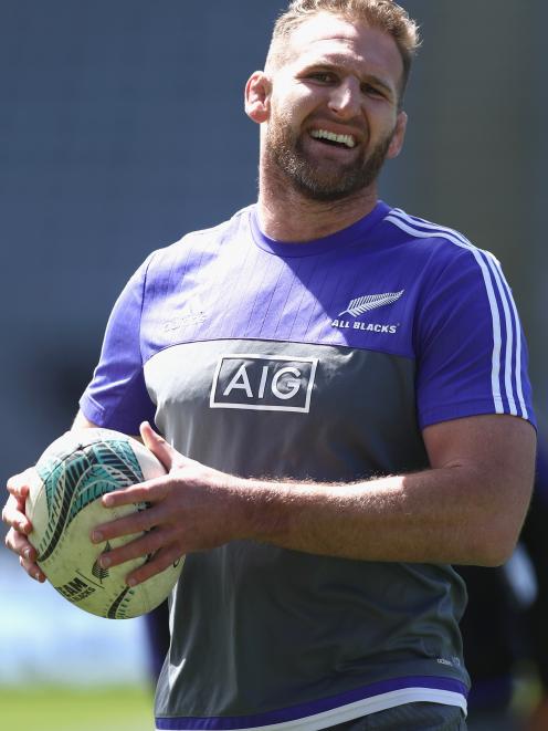 Kieran Read at the Captains Run on Friday. Photo: Getty Images 