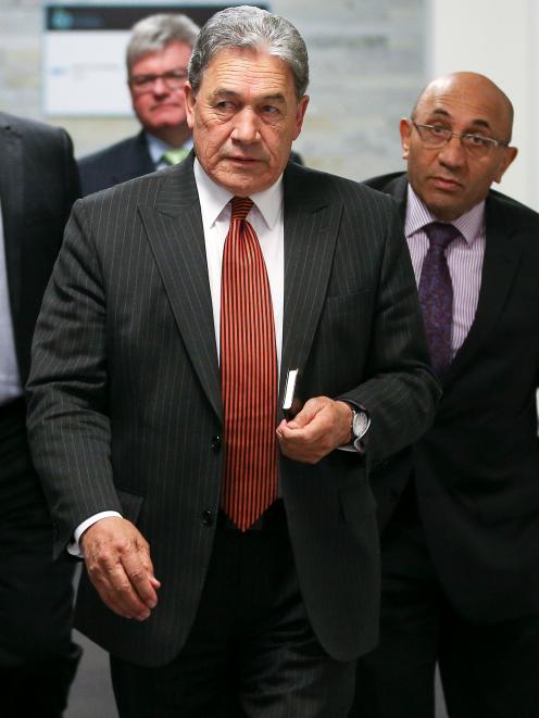 Winston Peters with deputy leader Ron Mark (right) earlier this week. Photo: Getty Images 