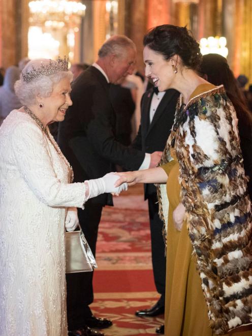 The Queen with Prime Minister Jacinda Ardern in London in 2018. Photo: Getty Images 