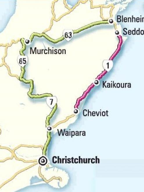 South Island highway disruption.
...
