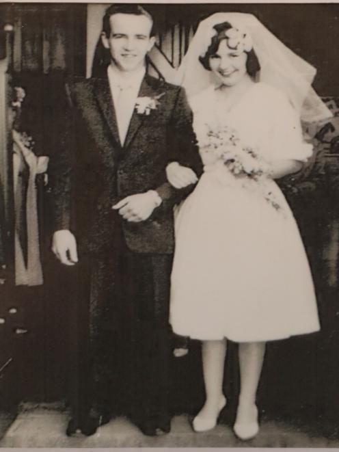 John Jackson and Sue Cann on their wedding day. Photo: John Cosgrove