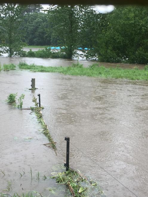 Mandy Stewart who lives on SH8 near the turn-off from SH1 said their driveway was flooded...