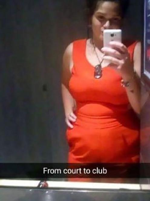 Mikala Stokes went clubbing after the court concluded. Photo: NZ Herald