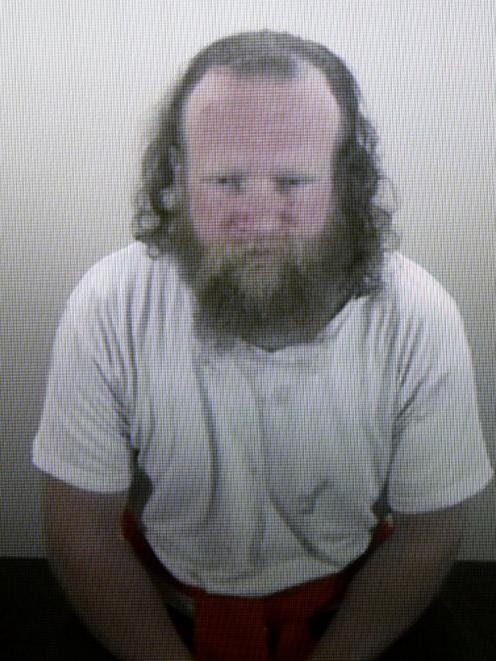 Luke James Lambert appeared in court via video link from Invercargill Prison this morning. Photo:...
