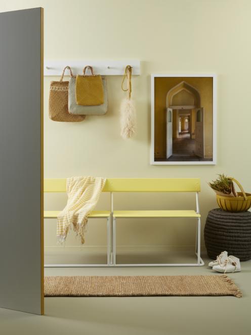 A front door in gentle grey is understated and elegant and can be paired beautifully with...