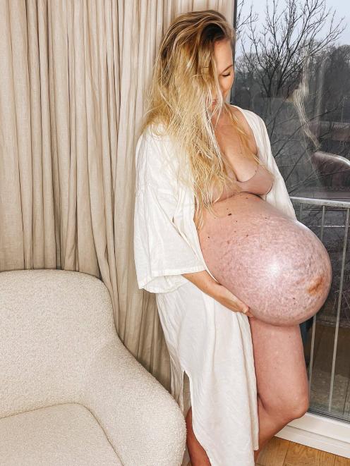 Danish mum of five Michella Meier-Morsi gave birth to triplets earlier this month. Photo:...