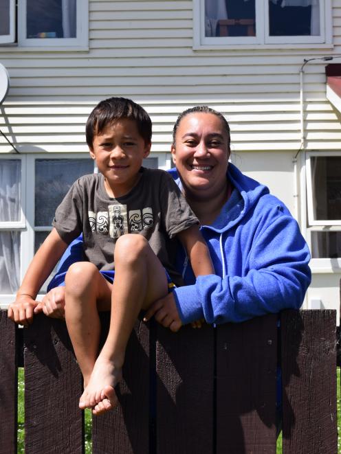 Silverstream School pupil Tioni Metuakore-Tiaiti, of Mosgiel, (with mother Reingaroa Metuakore)...