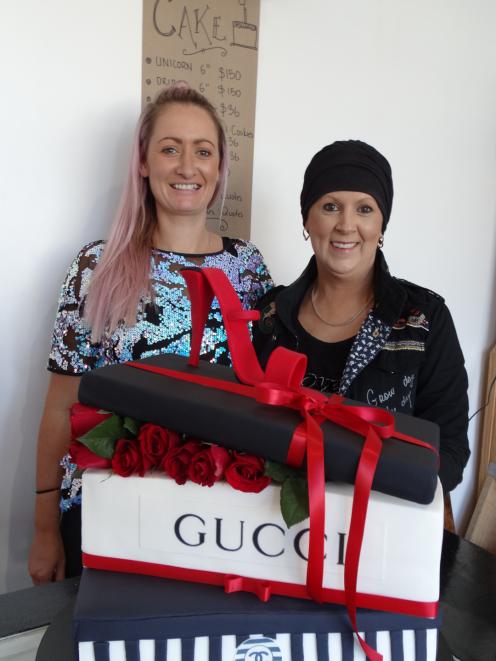 Gina Agate-Aitken (right), who celebrated her 50th birthday two years early at the weekend, was...
