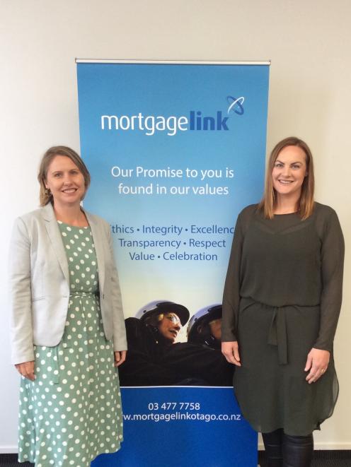 Mortgage Link Otago mortgage specialist Caroline Walker (left) and mortgage and insurance...