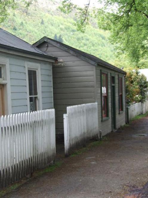 The three historic cottages in Buckingham St, Arrowtown, which are to be restored. Photo by...