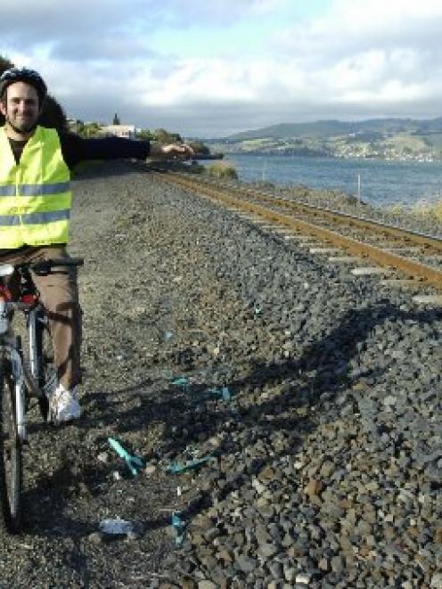 Harbour Cycle Network co-ordinator Steve Walker celebrates the news Transit New Zealand has...