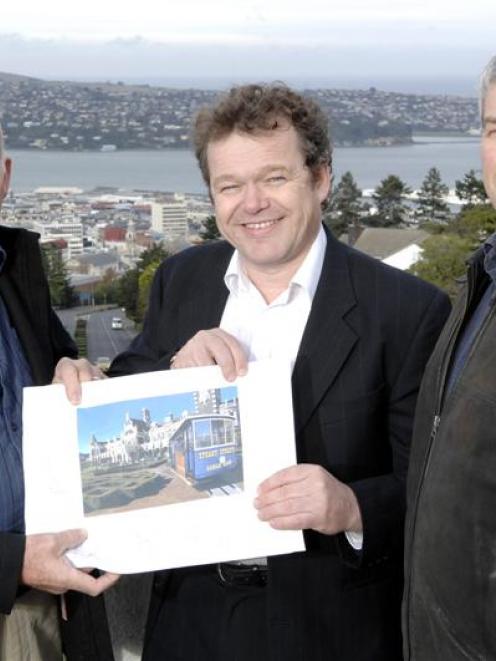 Dunedin men (from left) Graeme Burgess, Eckhard Marthen and Chris Reid are developing plans to...