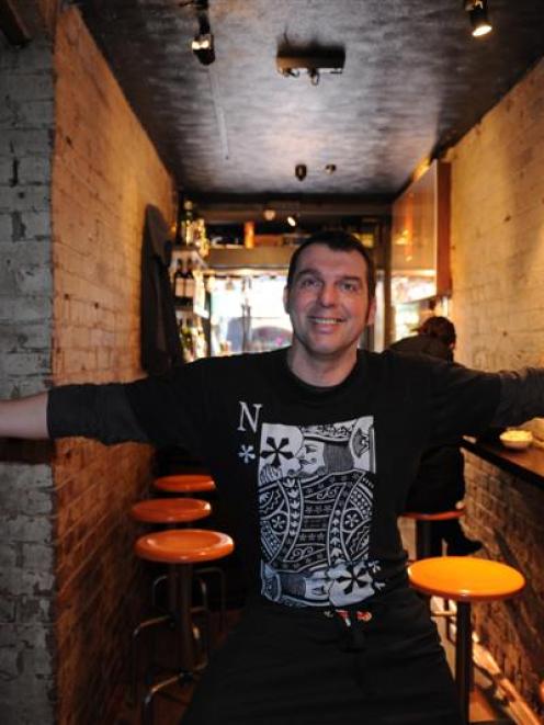 Mou Very proprietor Olivier Lequeux reckons his 1.5m by 8m bar could be the smallest in the world...