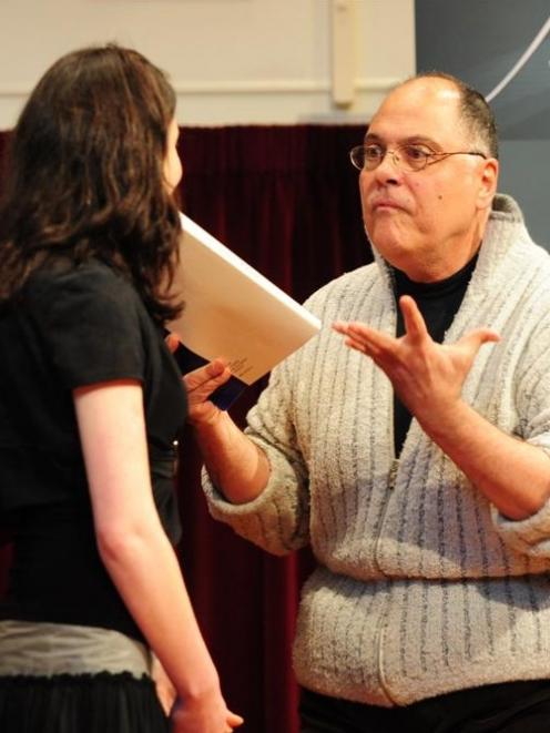 Visiting opera singer and teacher Vincenzo Manno shows University of Otago third-year voice...