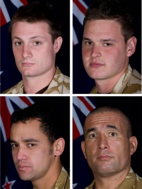 Clockwise: Corporal Matthew Ball: NZ Gallantry Decoration for acts of outstanding gallantry in...