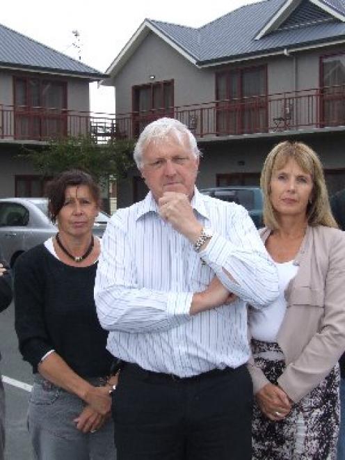 Deeply concerned: Otago Motel Association president Richard Hanning (front) and fellow...