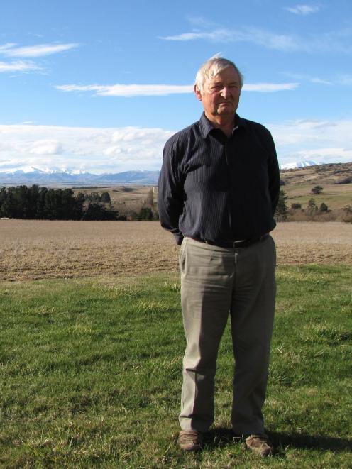 John Gibson  on his Patearoa property,  which looks out over the Maniototo where the Otago...