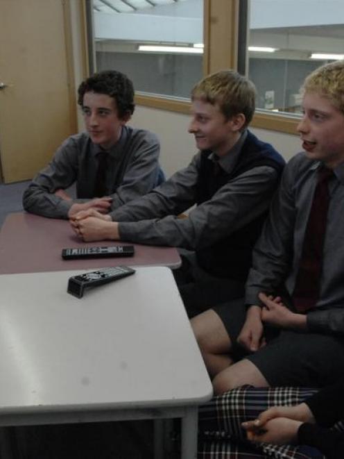 Kavanagh College year 10 pupils (from left) Jack Biss, Daniel Earnshaw, Ciaran Jansen and Shauna...