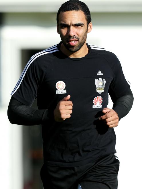 Paul Ifill runs during a Wellington Phoenix A-League training session . File photo by Getty Images.