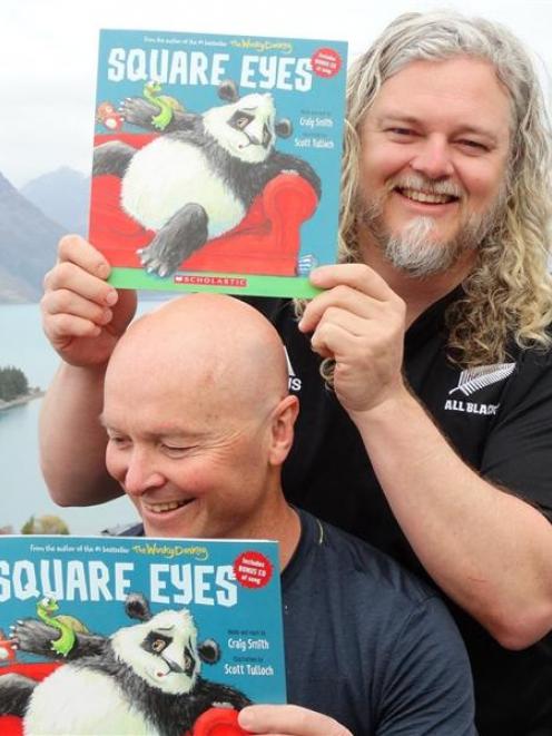 Queenstown musician and author Craig Smith (top) and Arrowtown illustrator Scott Tulloch show off...
