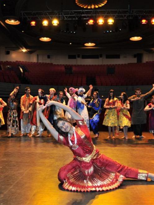 Sarangi Sabu leads a rehearsal of A Night At The Museum at the Regent Theatre yesterday.  ...