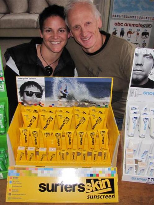 Skinalive sunscreens, created by Wanaka couple Charlotte (38) and Grant Lawrie (47), are popular...
