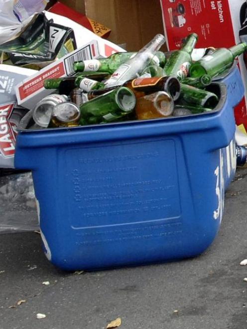 Some blue bins have cracked. Photo by Linda Robertson.