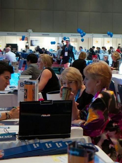 Some of the  Australia New Zealand Agent Workshop (Anza)  participants during meetings  on  the...