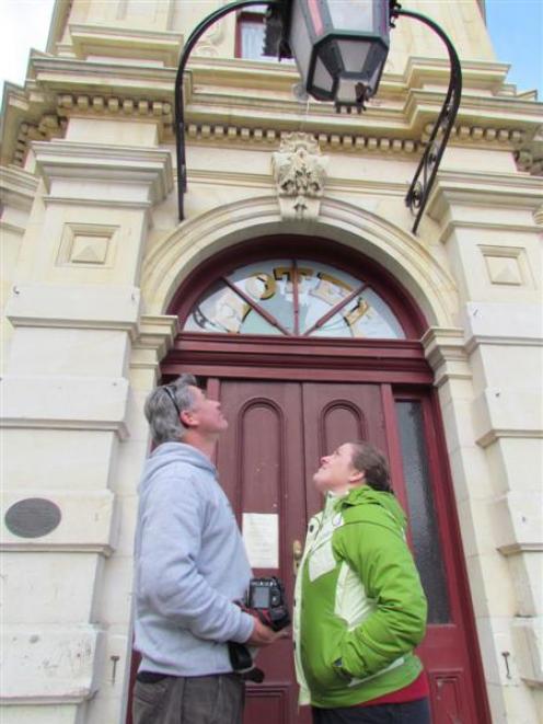 Taranaki tourists Richard and Leanne Martin appreciate the Victorian architecture of the...