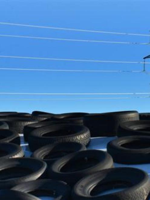 Tyres, which are put in the landfill in Dunedin at present because of the lack of recycling...