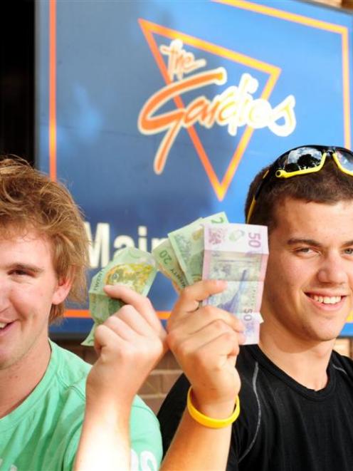 University of Otago students and flatmates Tom McKnight (left) and Blake Luff are looking for...