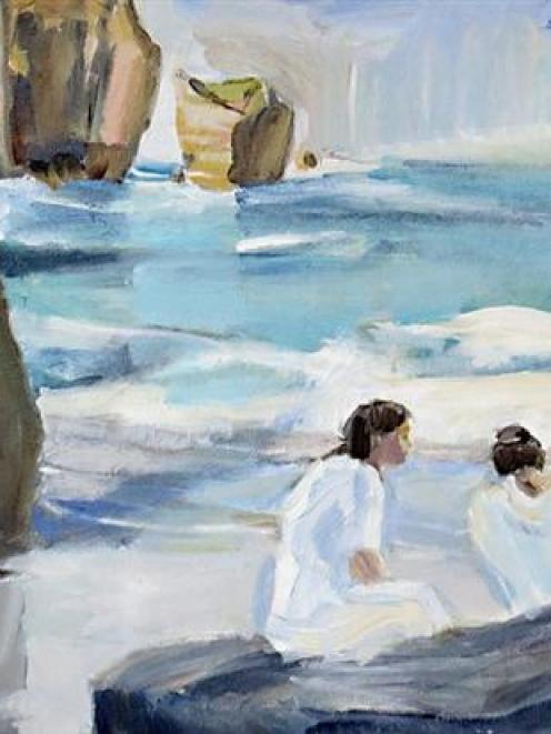"White Dress, Tunnel Beach" by Pauline Bellamy