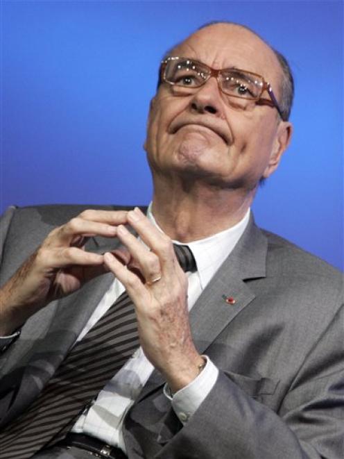 A 2008 AP file photo of former French President Jacques Chirac.