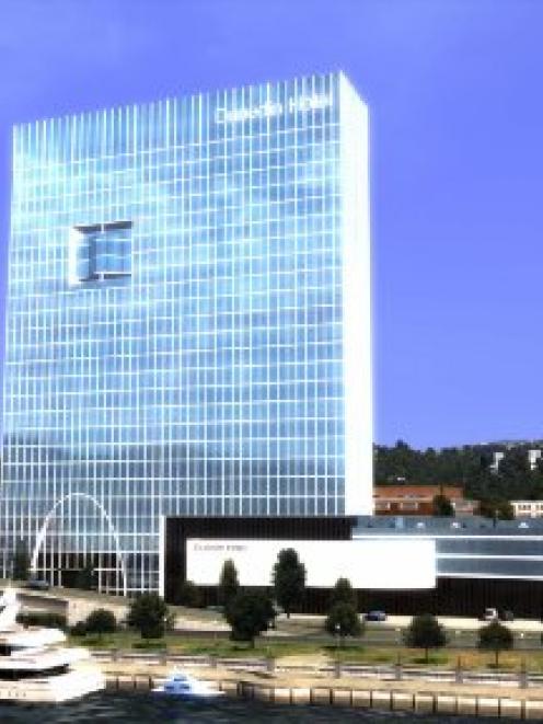 A 2012 visual rendering of the planned hotel