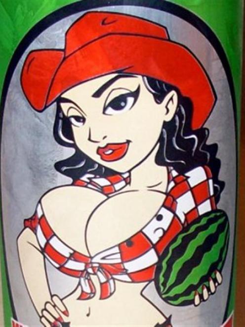 A can of Miss Helen's Massive Melons energy drink.
