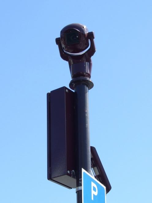 A central Queenstown CCTV camera. Photo by Christina McDonald.