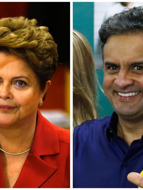 A combination photo shows Brazil's presidential candidates Dilma Rousseff (L) of the Workers'...