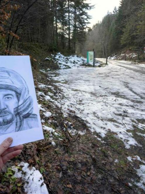A composite drawing of an unidentified motorcyclist released by the French police last year....