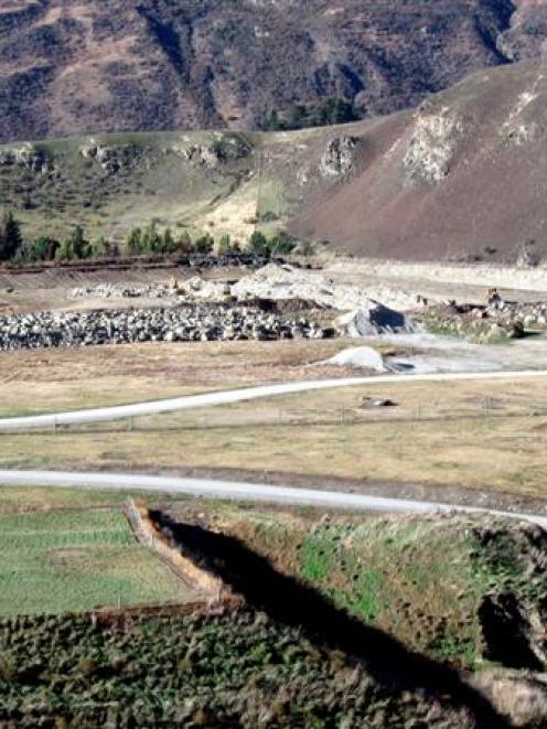 A concept artist's view of the Shotover Delta with the training line after about 10 years.  Photo...