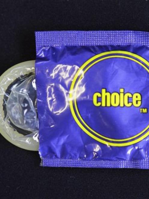 A condom similar to those distributed at the African National Congress party's centenary...