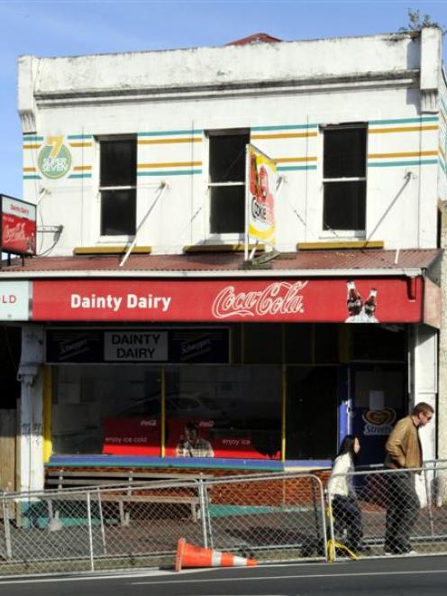 A dangerous building notice has been issued for the Dainty Dairy building.