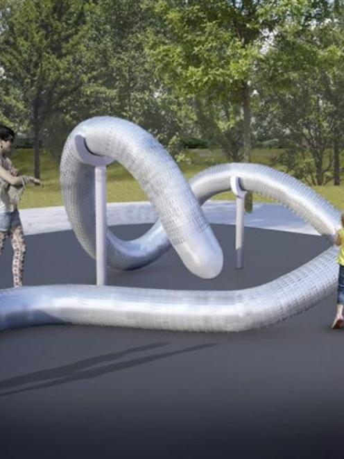 A digital image of the worm sculpture. Image supplied.