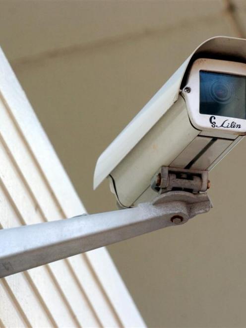 A Dunedin City Council property department CCTV camera. Photo by Gerard O'Brien.